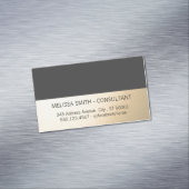 プロフェッショナルシンプル金ゴールドラックスグレイ マグネット名刺 (インサイチュ)
