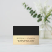 プロフェッショナルシンプル金ゴールドラックスブラック 名刺 (スタンド正面)