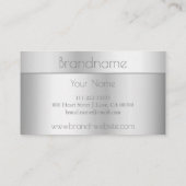 プロフェッショナルシンプル金属銀フレームコンサルタント 名刺 (裏面)