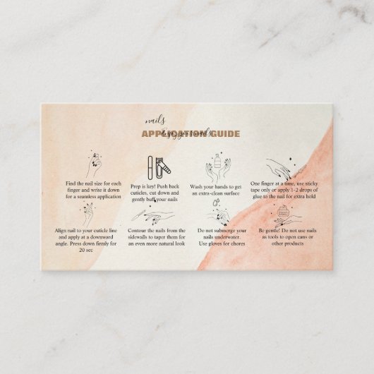 プロフェッショナルシンプル錆爪、 ネイル応用ガイドブー 名刺 (正面)