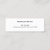 プロフェッショナルシンプル10パンチカスタマーロイヤリティカード ロイヤリティカード (裏面)