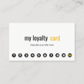 プロフェッショナルシンプル10パンチカスタマーロイヤリティカード ロイヤリティカード (正面)