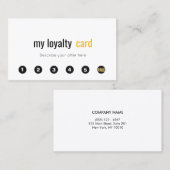 プロフェッショナルシンプル6パンチカスタマーロイヤリティカード ロイヤリティカード (正面/裏面)