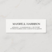 プロフェッショナルシンプル スキニー名刺 (裏面)