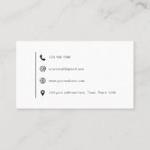 プロフェッショナルシンプル（白黒） 名刺 (裏面)