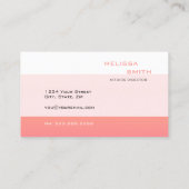 プロフェッショナルシンプルQRコードサンゴ幾何学 名刺 (裏面)