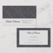 プロフェッショナルシーメシンプルスGRAYリネンパターン 名刺 (正面/裏面)