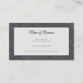 プロフェッショナルシーメシンプルスGRAYリネンパターン 名刺 (裏面)
