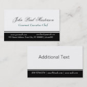 プロフェッショナルシ縁どャープ白黒デザイン 名刺 (正面/裏面)