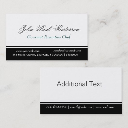 プロフェッショナルシ縁どャープ白黒デザイン 名刺 (正面/裏面)