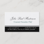 プロフェッショナルシ縁どャープ白黒デザイン 名刺 (正面)