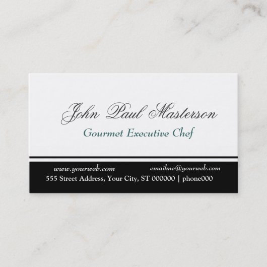 プロフェッショナルシ縁どャープ白黒デザイン 名刺 (正面)