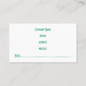 プロフェッショナルジェイドグリーン名刺 名刺 (裏面)