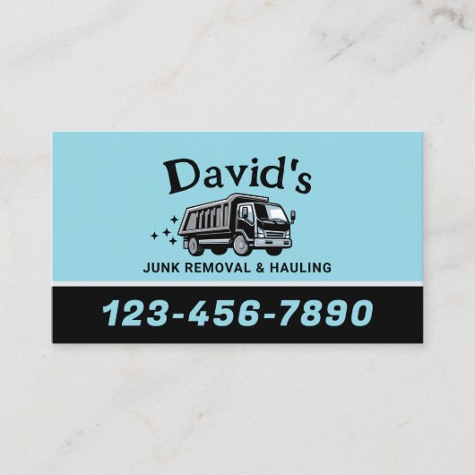 プロフェッショナルジャンクの取り外しと運搬サービス 名刺 (正面)