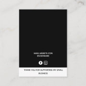 プロフェッショナルジュエリーイヤリング表示カード コーリングカード (裏面)