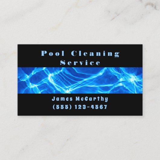 プロフェッショナルスイミングプールのメンテナンス清掃 名刺 (正面)