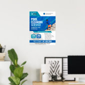 プロフェッショナルスイミングプール清掃サービス ポスター (ホームオフィス)