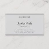 プロフェッショナルスカッコいいクリッエレガントプシンプルト 名刺 (裏面)