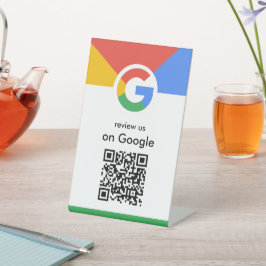 プロフェッショナルスキャンでGoogleレビューQRコードビジネス 台座サイン