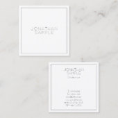 プロフェッショナルスクウェアモダンエステティックラグジュアリープレーン スクエア名刺 (正面/裏面)