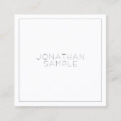 プロフェッショナルスクウェアモダンエステティックラグジュアリープレーン スクエア名刺 (正面)
