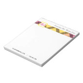 プロフェッショナルスクリプト名モダンMonogram Plaid ノートパッド (回転)