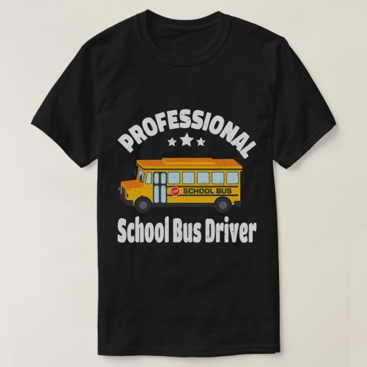 プロフェッショナルスクールバスドライバー学生配達部 Tシャツ (デザイン正面)