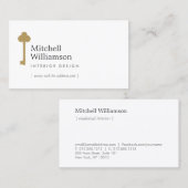 プロフェッショナルスケルトン鍵ロゴ不動産仲介業者 名刺 (正面/裏面)