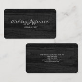 プロフェッショナルススタイリッシュクリプトトレンディーグレイ木材 名刺 (正面/裏面)