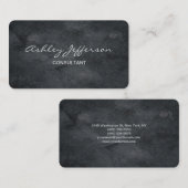 プロフェッショナルススタイリッシュクリプトトレンディーグレーテクスチャ 名刺 (正面/裏面)