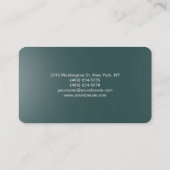 プロフェッショナルススタイリッシュクリプトトレンディー石板グレーブルー 名刺 (裏面)