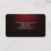 プロフェッショナルススタイリッシュクリプトトレンディー茶色(赤) 名刺 (裏面)