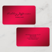 プロフェッショナルススタイリッシュクリプトトレンディー赤 名刺 (正面/裏面)
