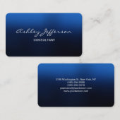 プロフェッショナルススタイリッシュクリプトトレンディー青 名刺 (正面/裏面)