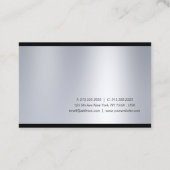 プロフェッショナルススタイリッシュクリプトGlamシルバーモダン 名刺 (裏面)
