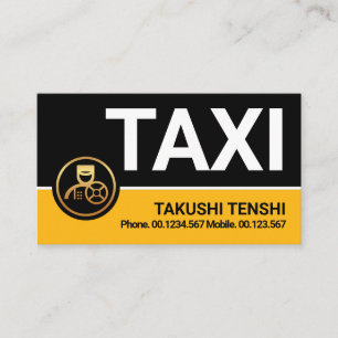 プロフェッショナルスタイリッシュイエロータクシーチョーファー 名刺