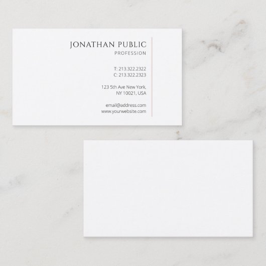 プロフェッショナルスタイリッシュクモダンリートレンディーテンプレート 名刺 (正面/裏面)