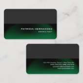 プロフェッショナルスタイリッシュグレイモダングリーン 名刺 (正面/裏面)