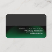プロフェッショナルスタイリッシュグレイモダングリーン 名刺 (裏面)
