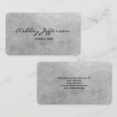 プロフェッショナルスタイリッシュスクリプトトレンディーグレー 名刺 (正面/裏面)