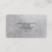 プロフェッショナルスタイリッシュスクリプトトレンディーグレー 名刺 (裏面)
