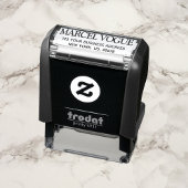 プロフェッショナルスタイリッシュタイポグラフィ差出人住所 セルフインキングスタンプ