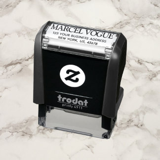 プロフェッショナルスタイリッシュタイポグラフィ差出人住所 セルフインキングスタンプ