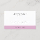 プロフェッショナルスタイリッシュパモダンープルホワイト 名刺 (裏面)