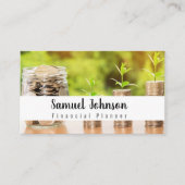 プロフェッショナルスタイリッシュファイナンシャルプランナー会計 名刺 (正面)