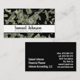 プロフェッショナルスタイリッシュファイナンシャルプランナー会計 名刺