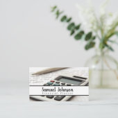 プロフェッショナルスタイリッシュファイナンシャルプランナー会計 名刺 (スタンド正面)