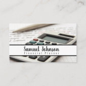 プロフェッショナルスタイリッシュファイナンシャルプランナー会計 名刺 (正面)