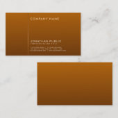 プロフェッショナルスタイリッシュブラウンカンパニーモダンプレーン 名刺 (正面/裏面)
