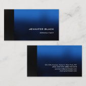 プロフェッショナルスタイリッシュブルーダークグレモダンー 名刺 (正面/裏面)